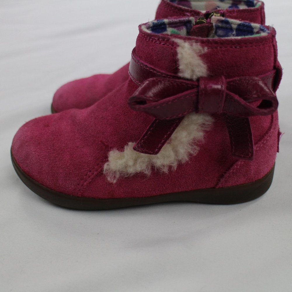 UGG Australia Classic Boots Libbie Side Bow Pink Magenta Toddler Girl's 9.5